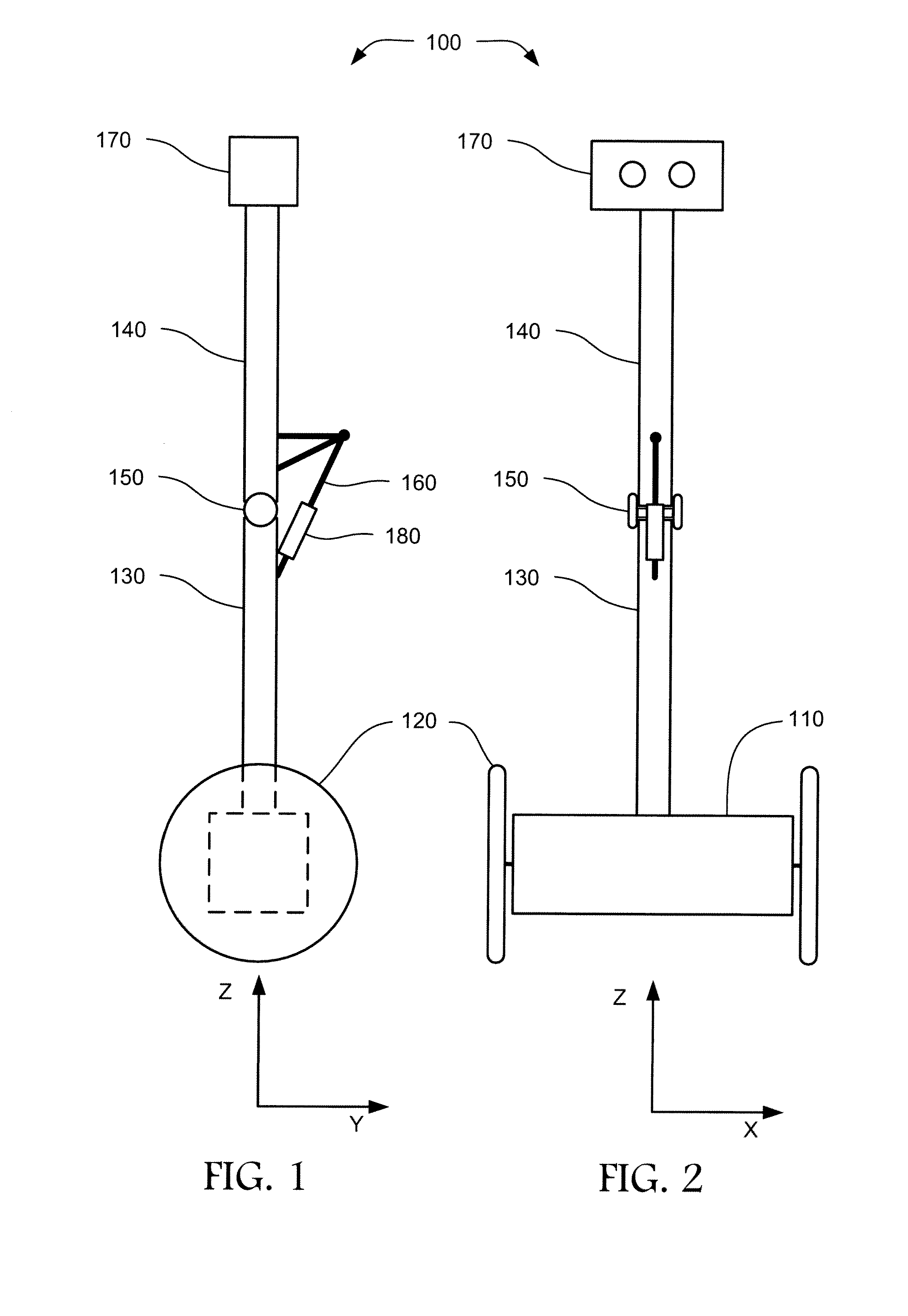 Self-balancing robot including an ultracapacitor power source