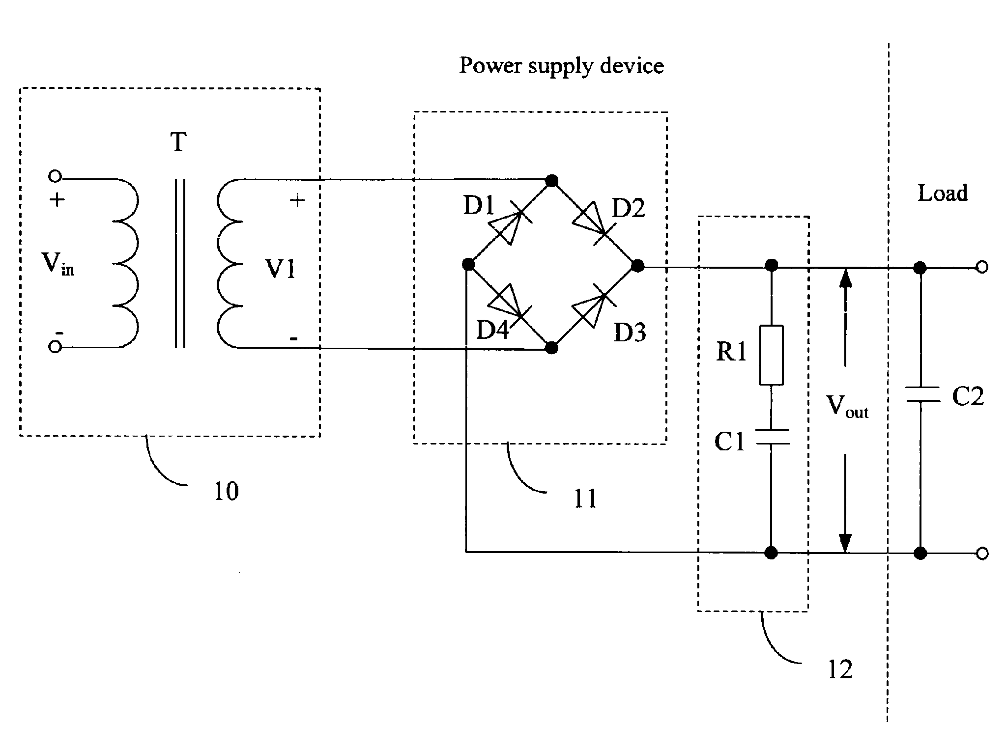 Power supply device with inrush current control circuit