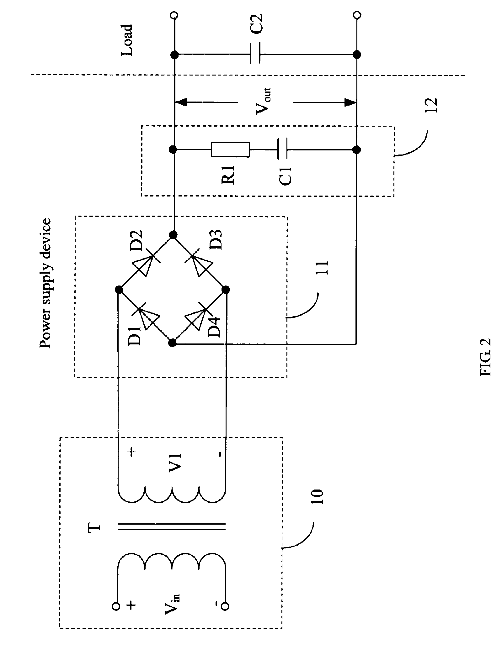 Power supply device with inrush current control circuit
