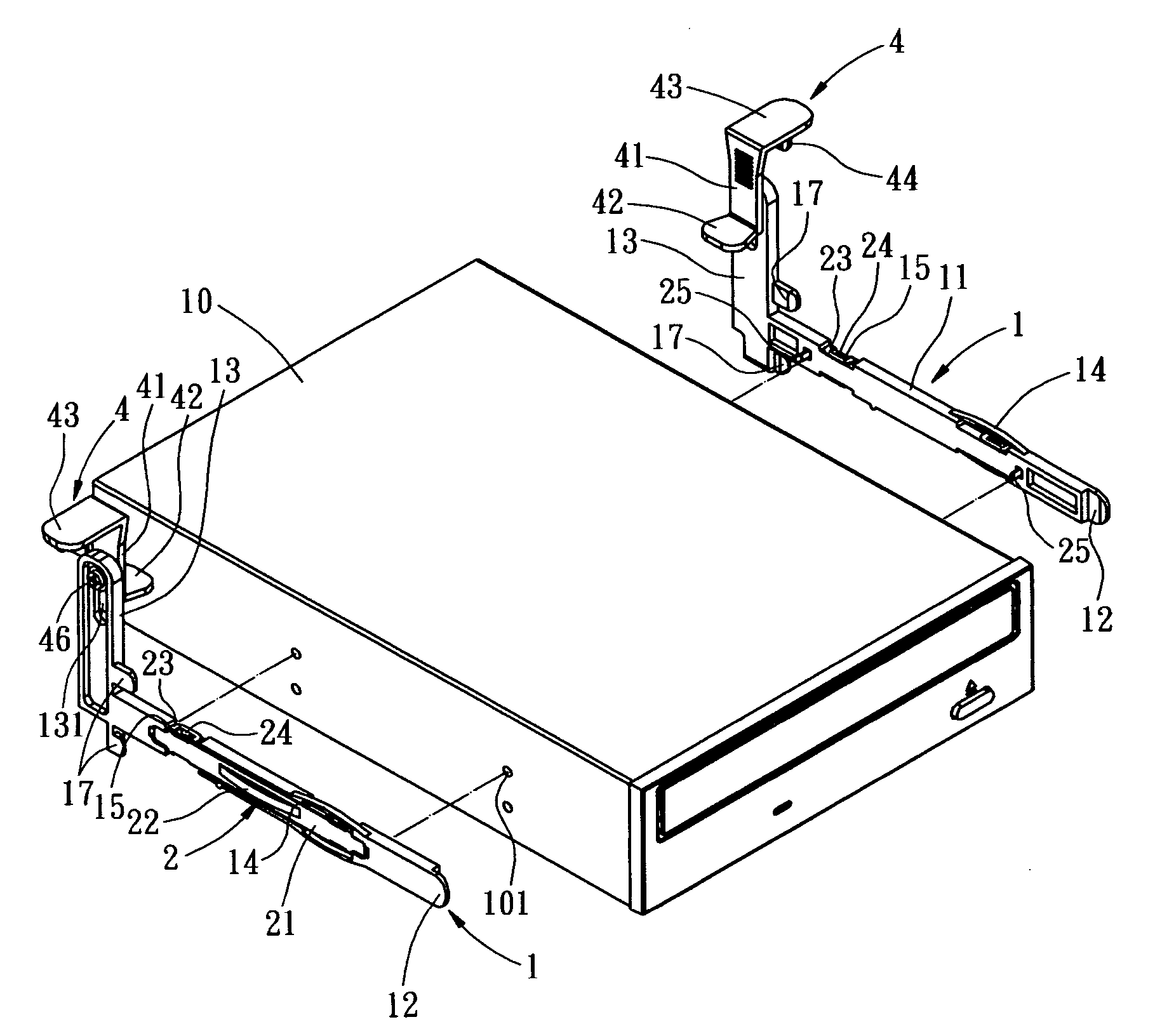 Clip-on hanger for electrical data storage and retrieval device