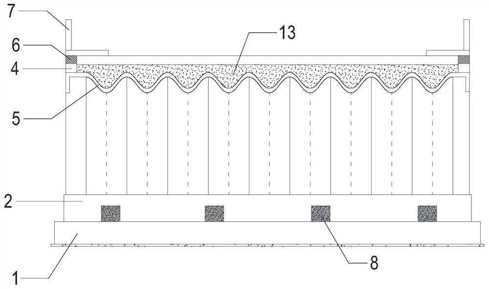 Solid-web arch bridge system spliced by UHPC prefabricated corrugated plate sections and construction method