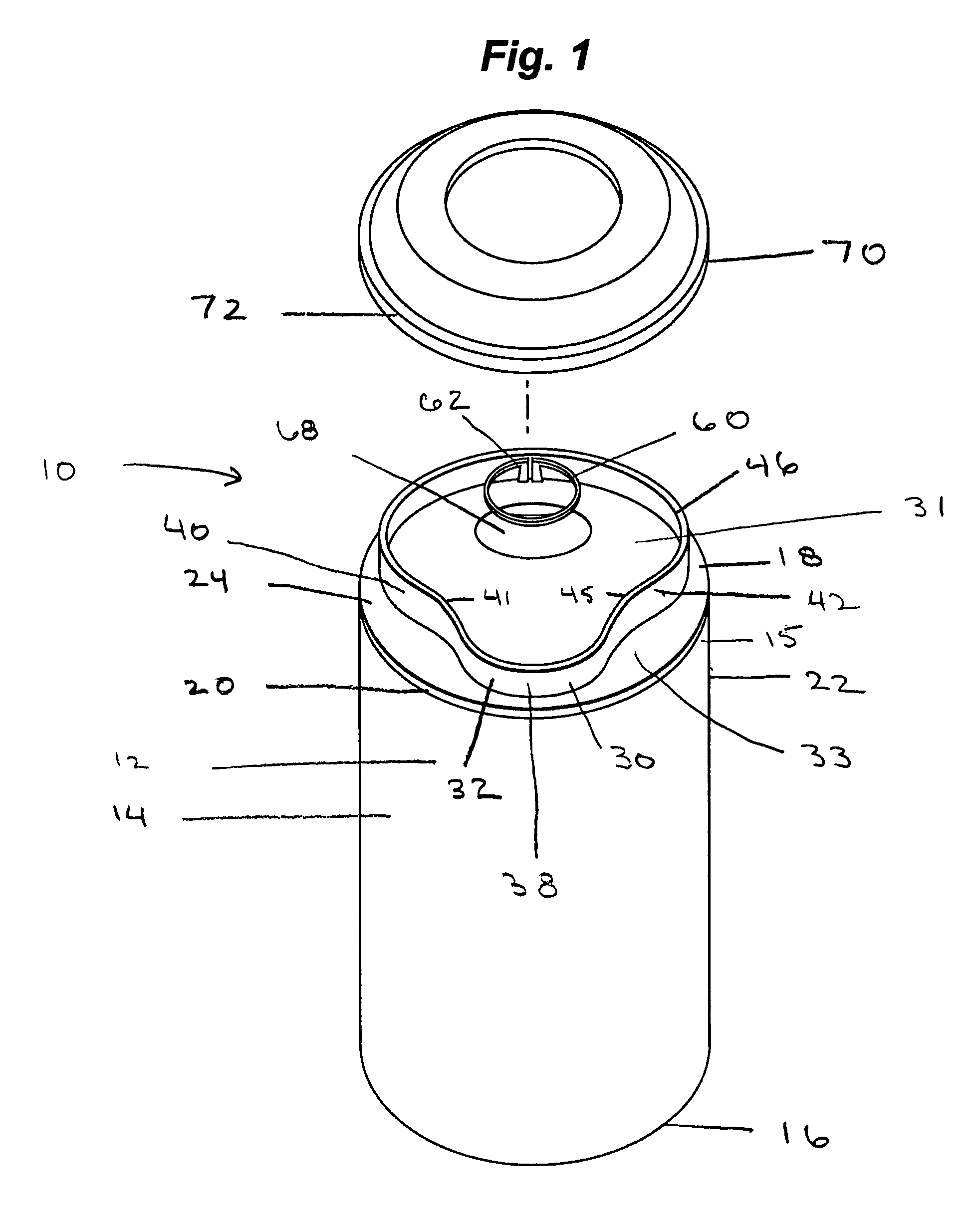 Container with a scoopable and pourable spout