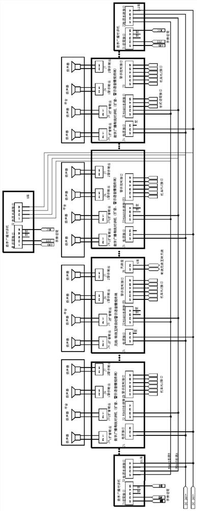 Talkback and warning voice broadcast system suitable for overhaul train operation vehicle