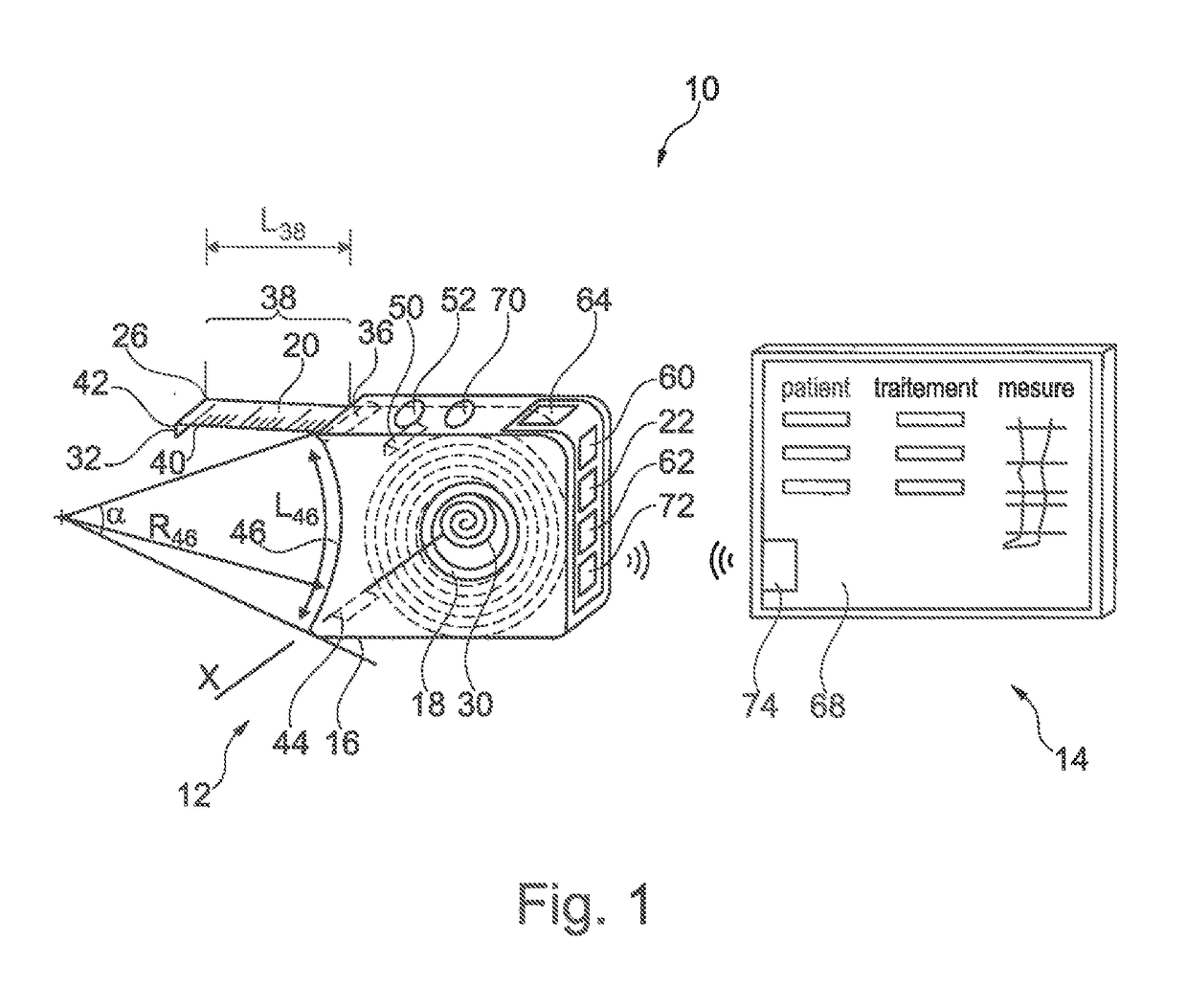 Device for taking a measurement