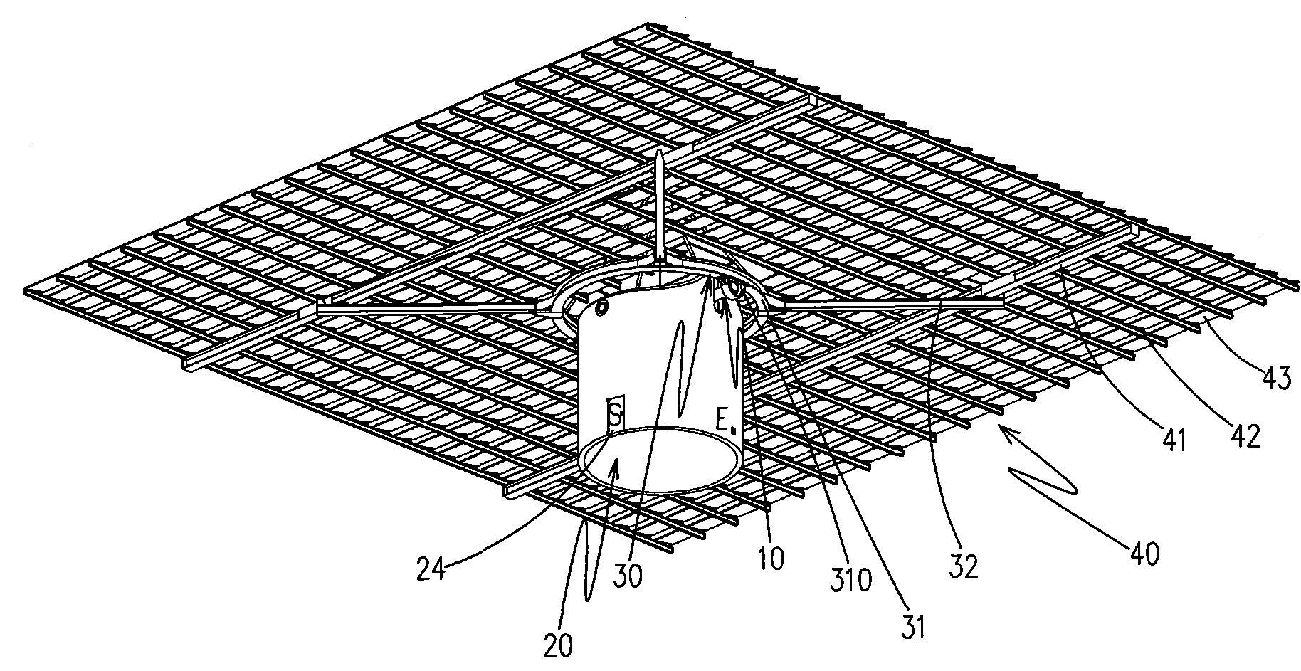 Solar energy sun-following device structure