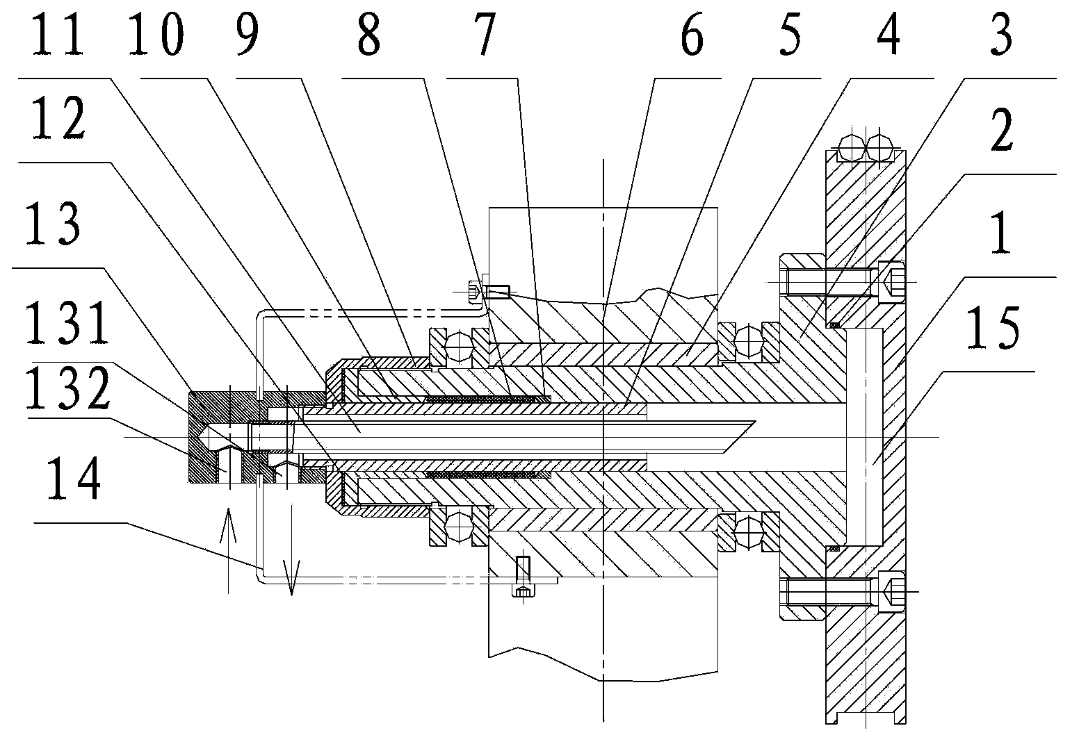 Cooling water circulation structure of seam welder