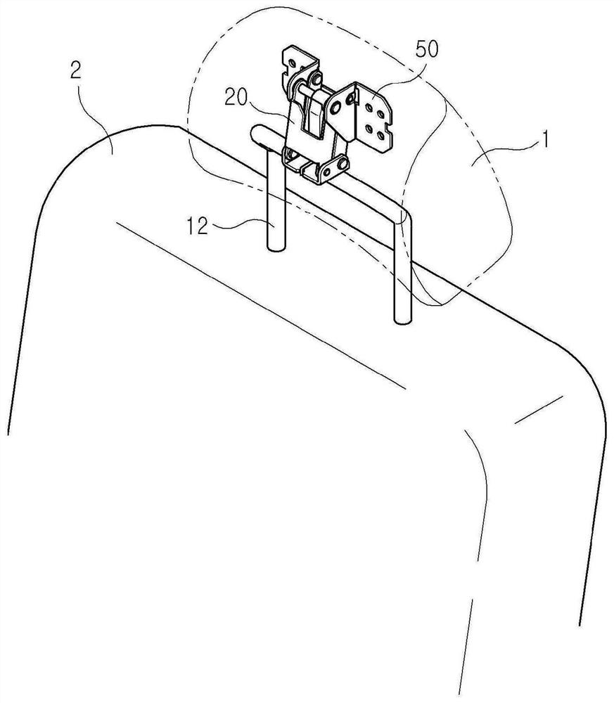 Automobile headrest structure