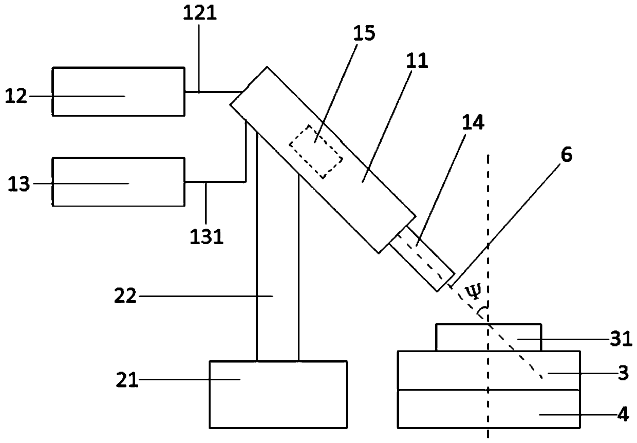 Angular resolution micro-Raman spectral detection device and detection method