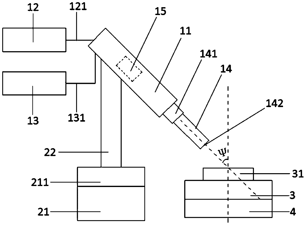 Angular resolution micro-Raman spectral detection device and detection method