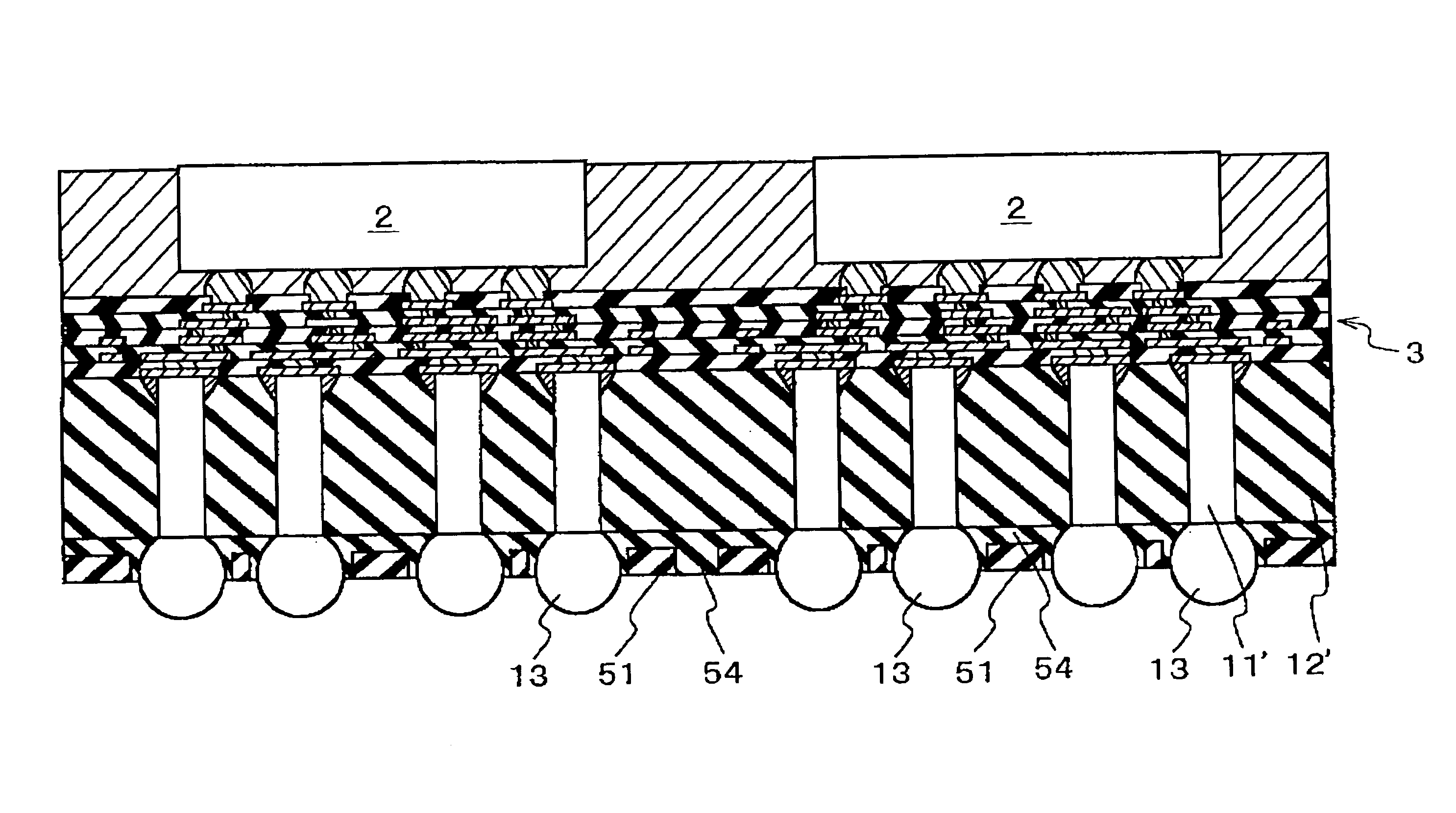 Multilayer interconnection board, semiconductor device having the same, and method of forming the same as well as method of mounting the semiconductor chip on the interconnection board