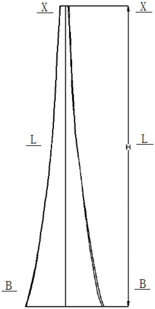 Tail-stage movable blade body structure for half-rotating-speed nuclear turbine