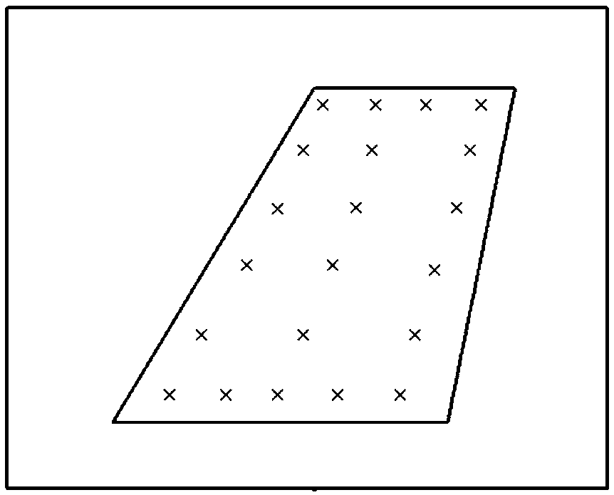 Projection-type point distribution position device of aircraft ground vibration experiment