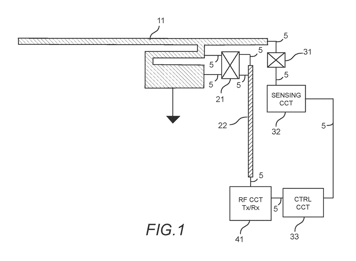 Hybrid antenna and integrated proximity sensor using a shared conductive structure