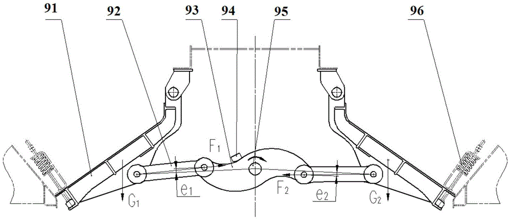 The secondary locking device of the bottom door of the hopper car and the hopper car