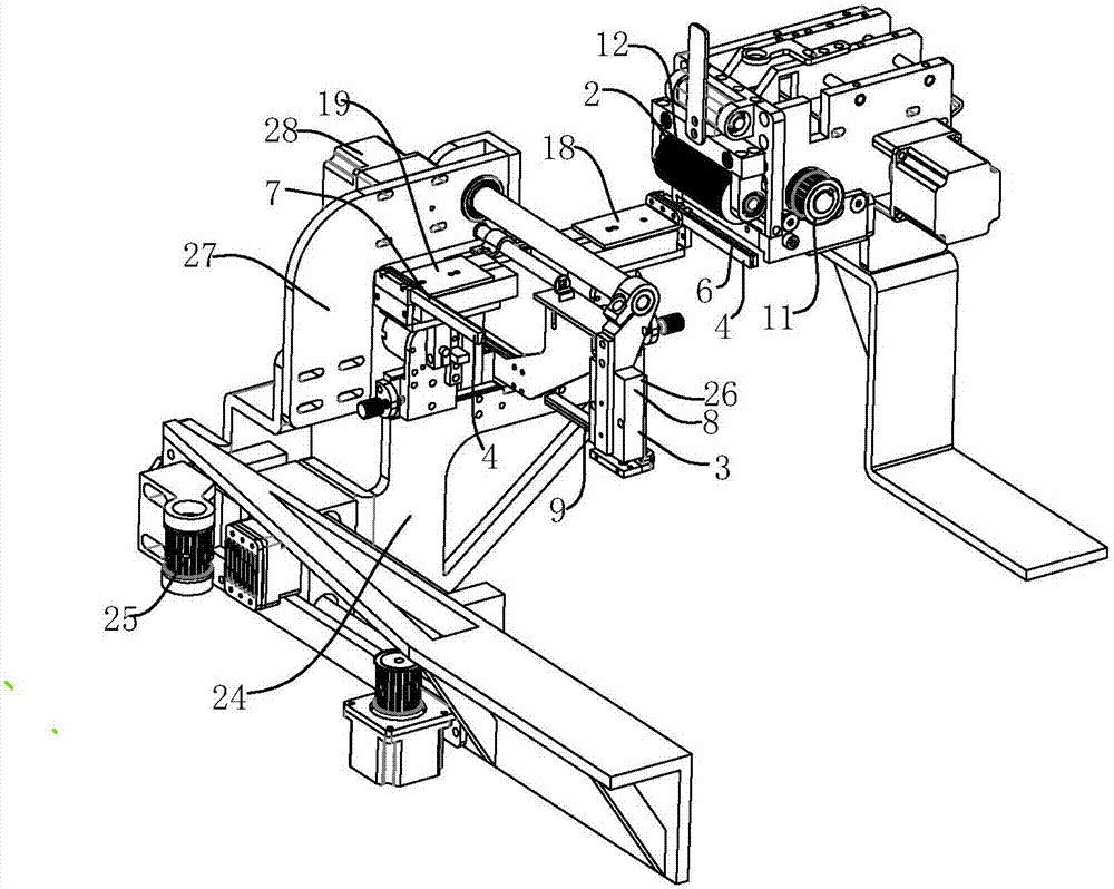 Elastic band ring-forming device and full-automatic elastic band sewing machine