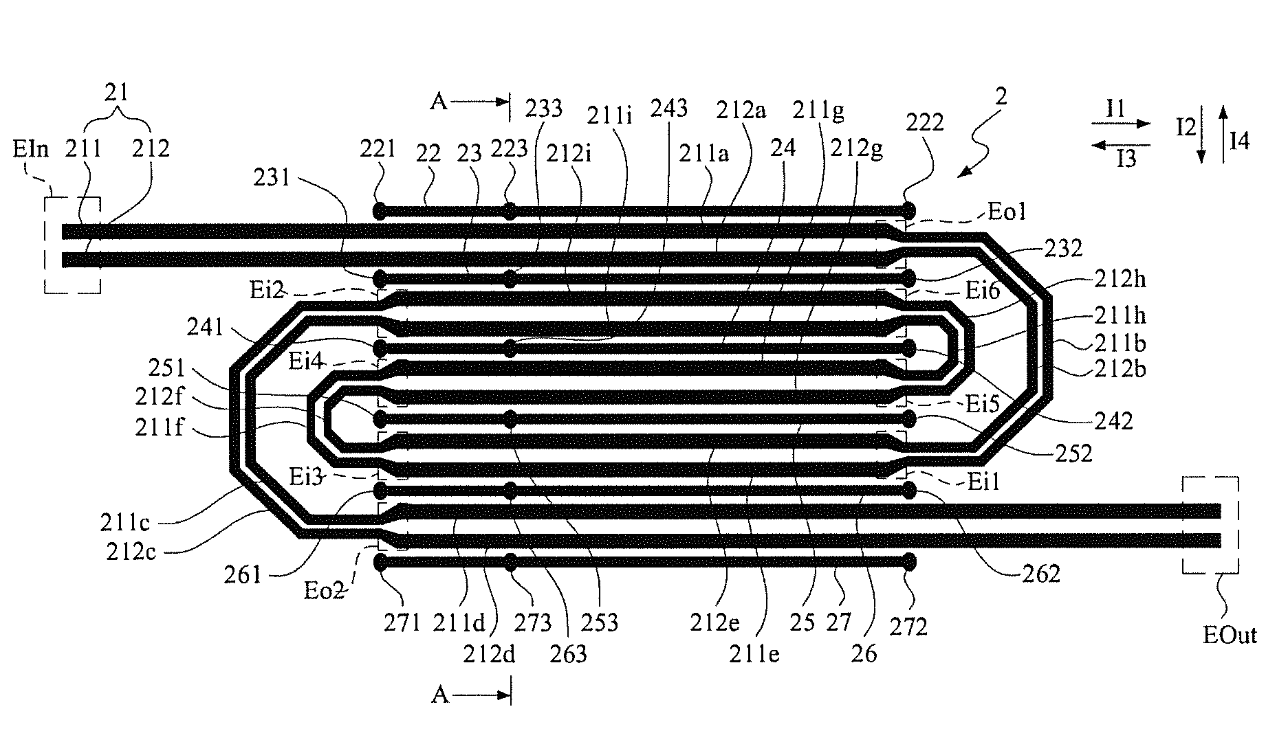 Delay line structure