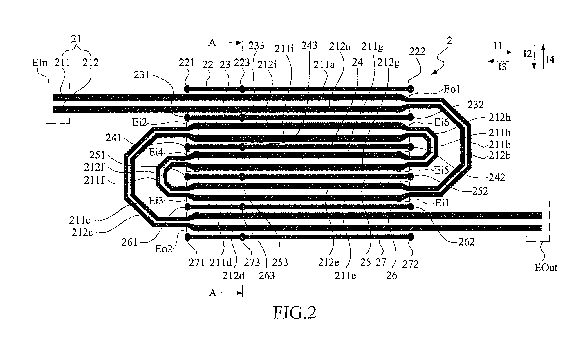 Delay line structure