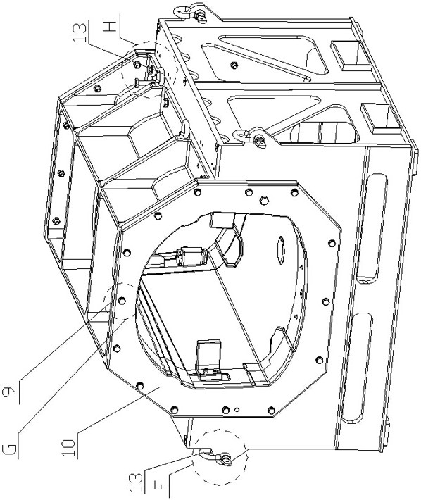 A method for preparing a composite fuel tank by using an integral molding die