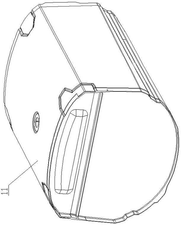 A method for preparing a composite fuel tank by using an integral molding die