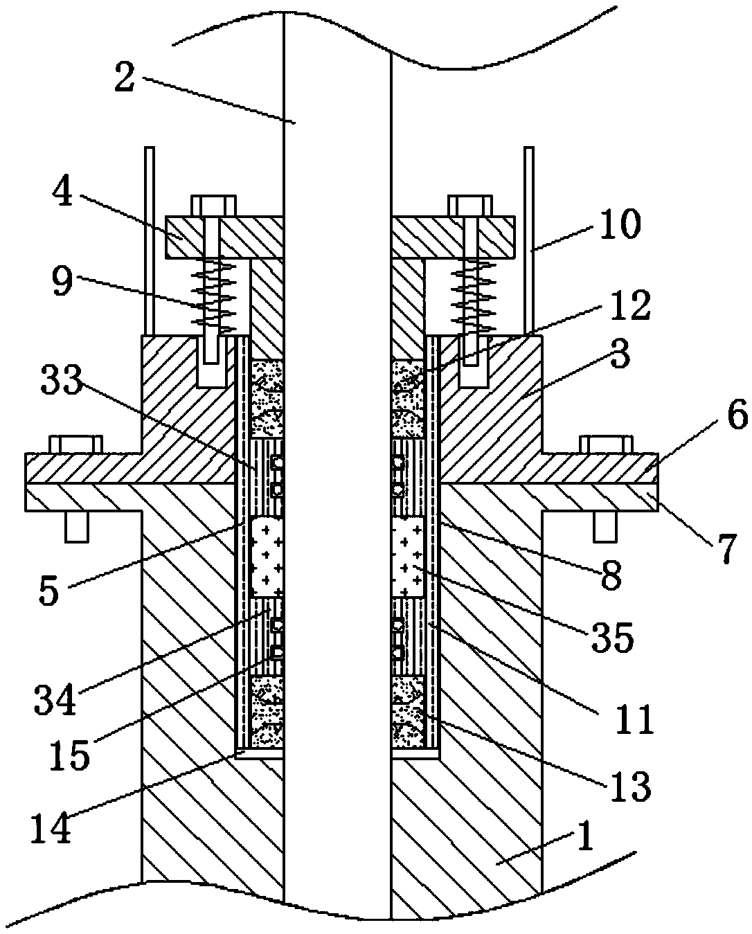 Valve packing sealing structure