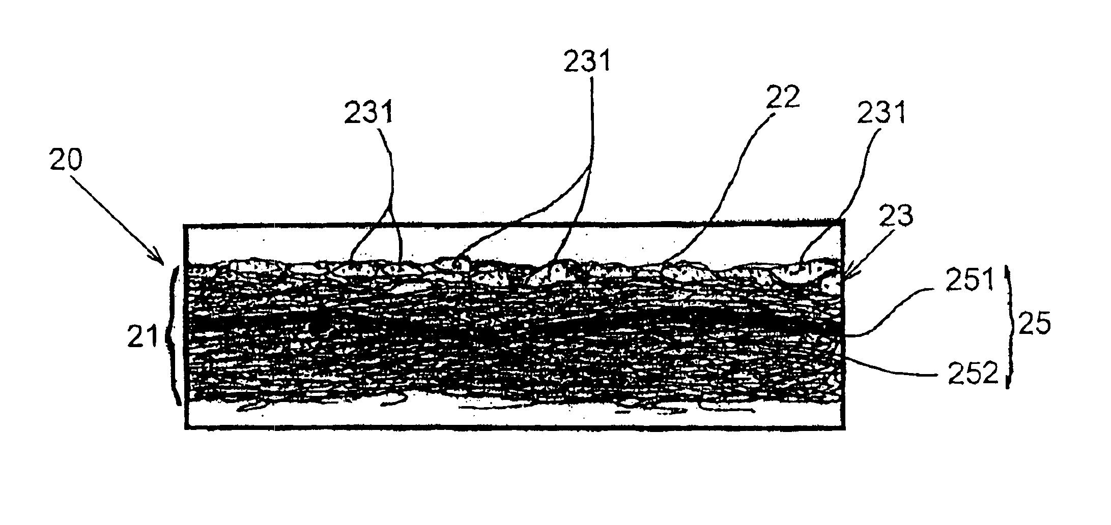 Screen formed from a stretched flexible surface bearing a print