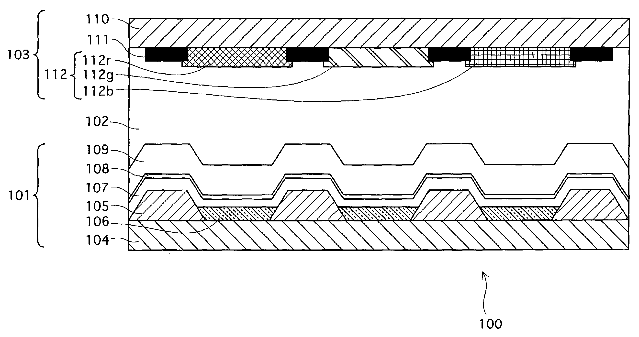 Light emitting display apparatus having excellent color reproducibility