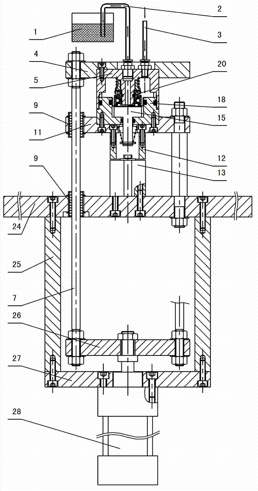 Static-pressure sealing detection device of automobile water pump water seal