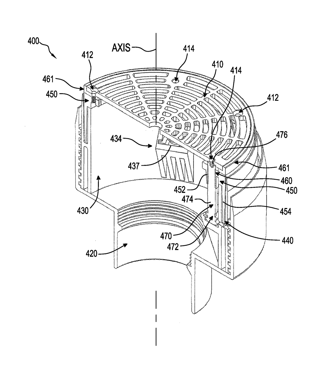 Drain and drain leveling mechanism