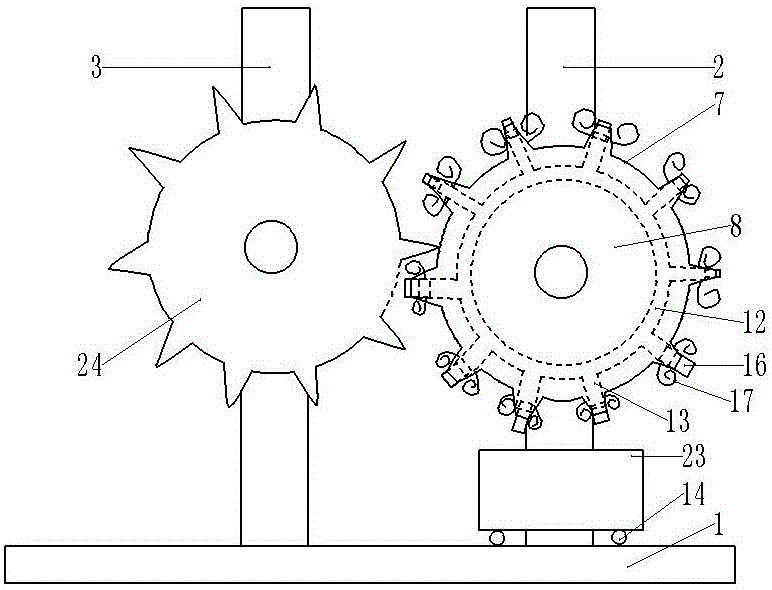 Machining device for herringbone gear