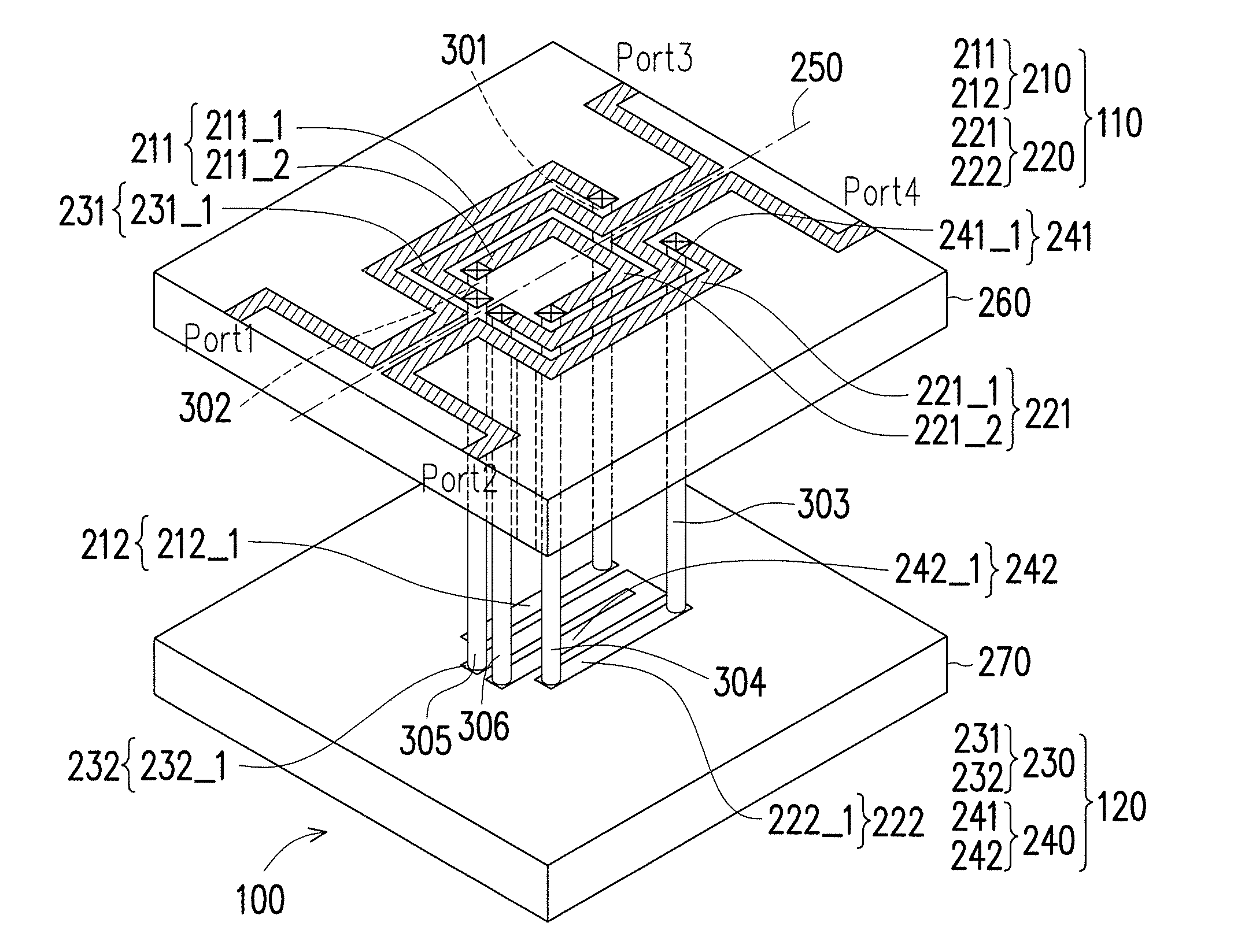 Three-dimension symmetrical vertical transformer