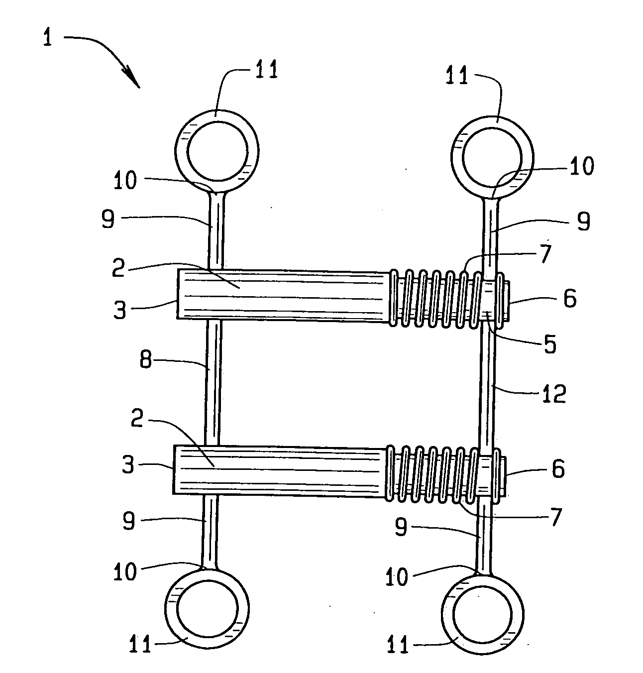 Biased palatal bone expander