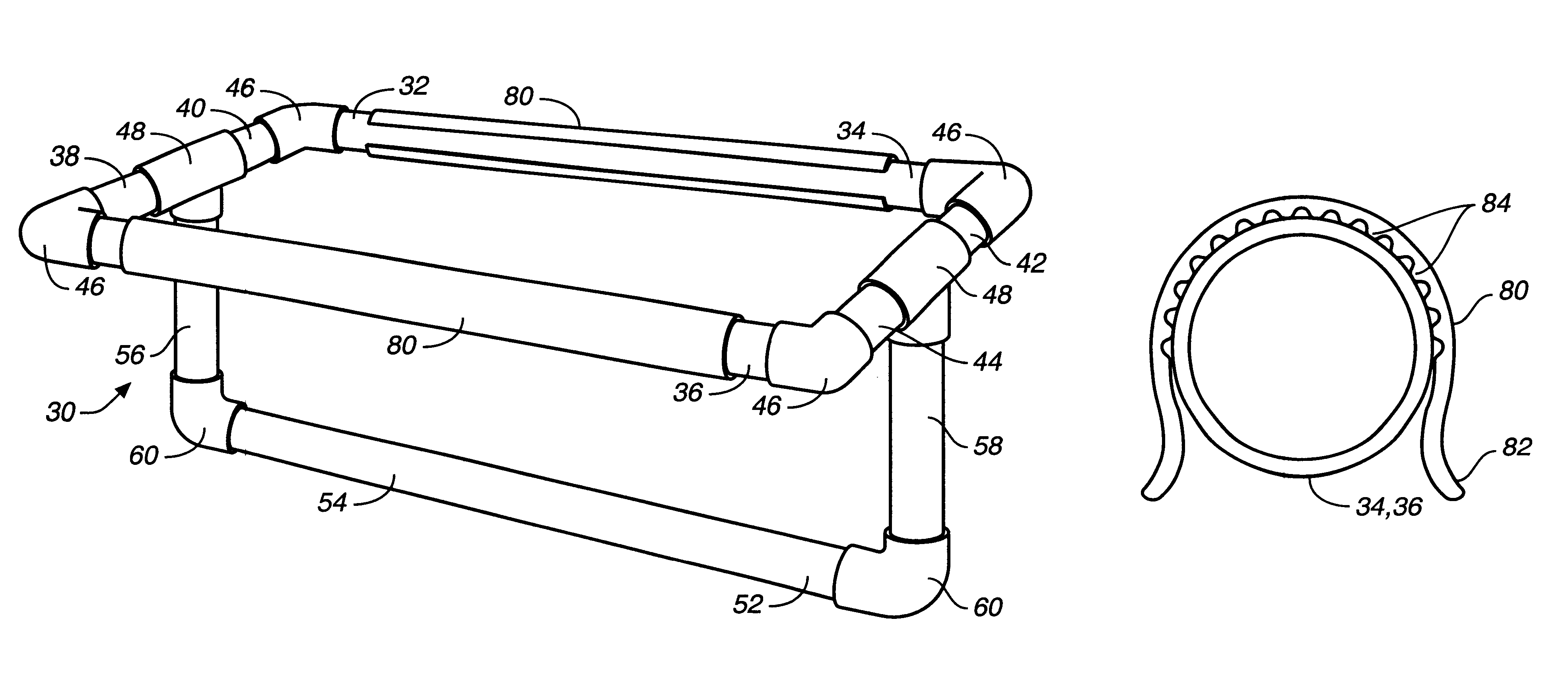 Textile holding frame