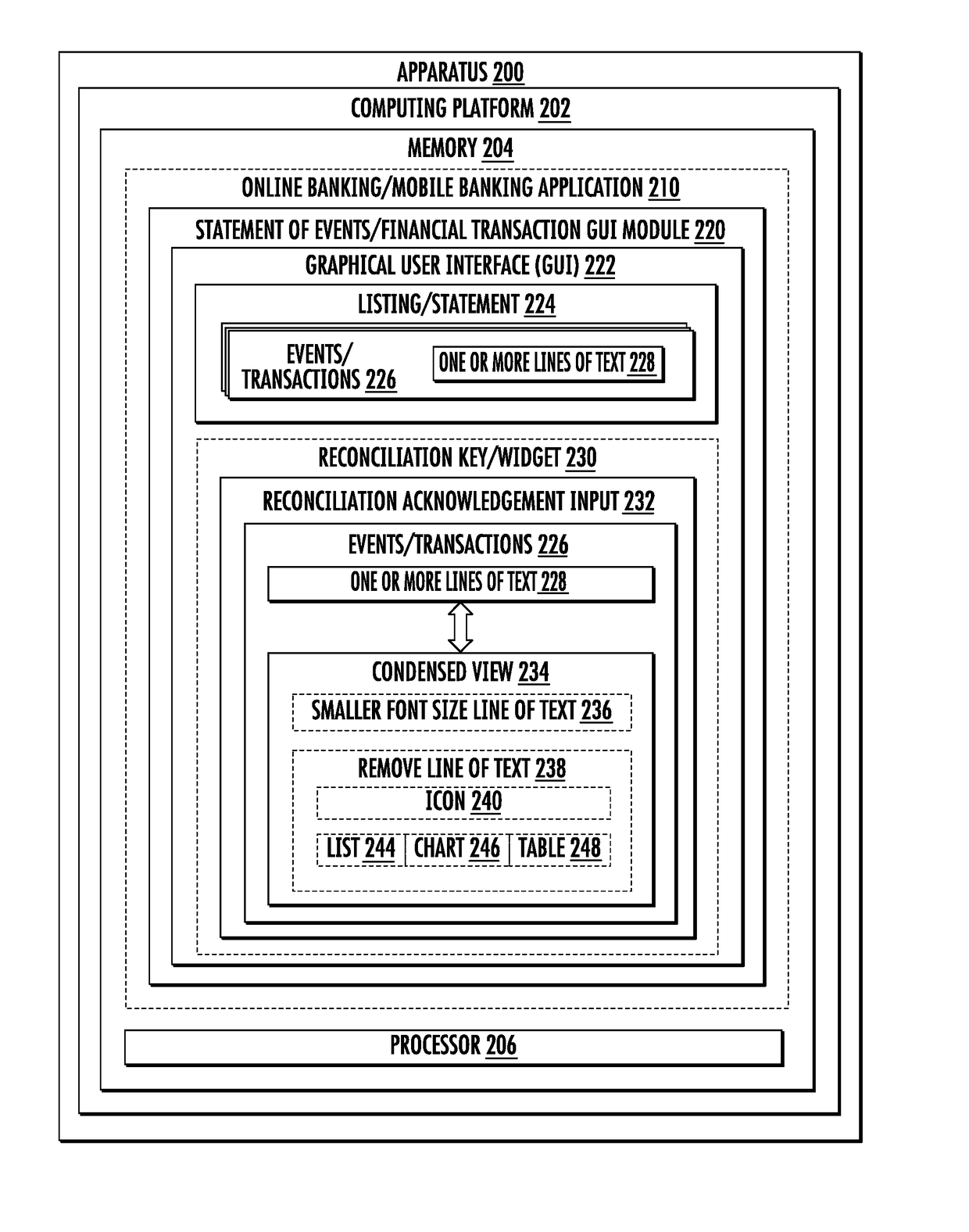 System for reconciling an electronic statement of events