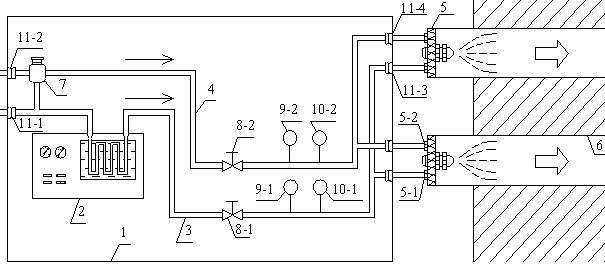 Efficient nitrogen injection and fire extinguishing system for mining