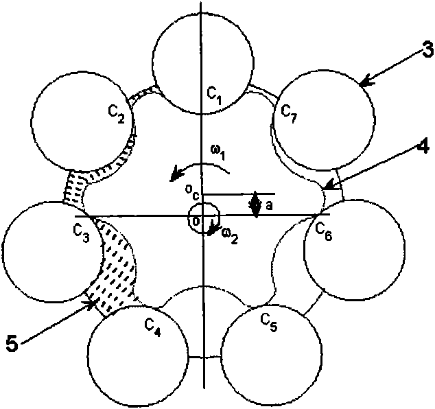 Cycloidal engagement pair with uniform-gap engagement of full hydraulic steering gear and processing method thereof