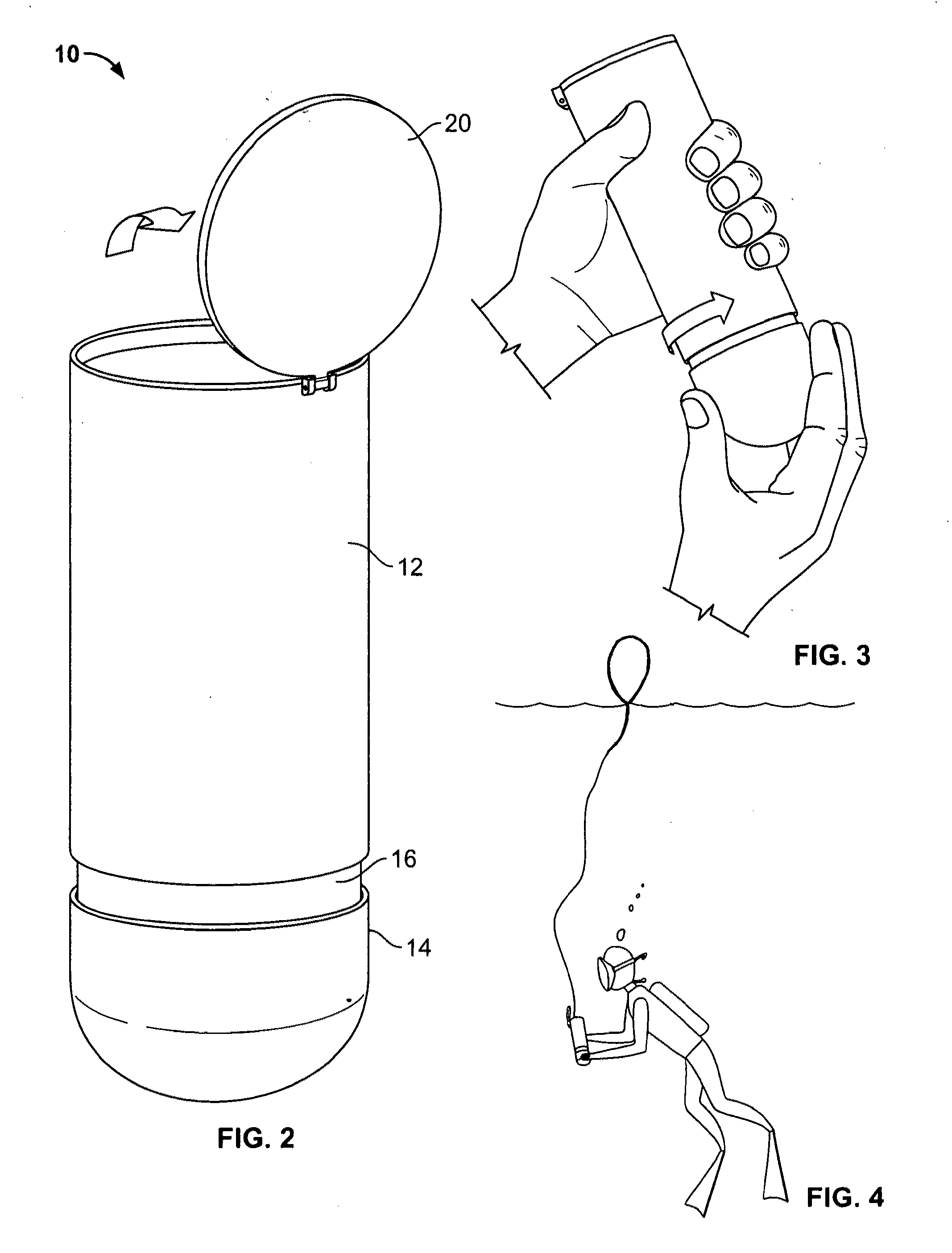 Inflatable diving safety marker