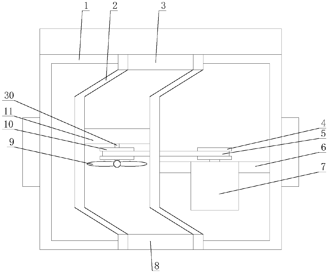 A high-efficiency hydroelectric device that uses waterfalls to generate electricity