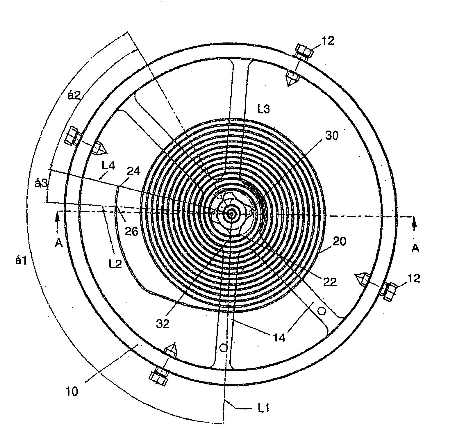 Fixation of a spiral spring in a watch movement