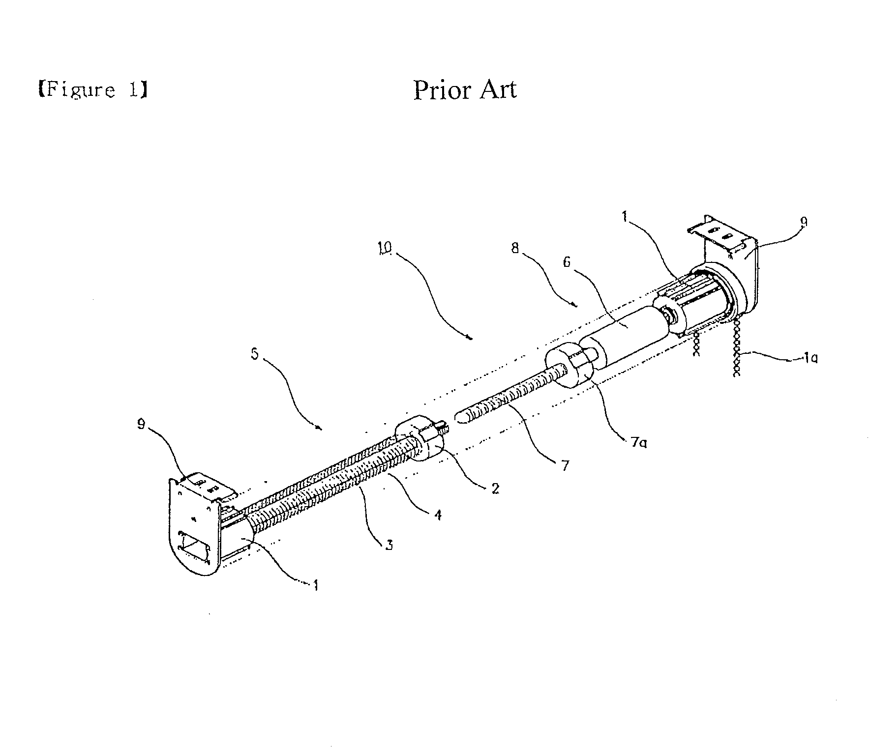 Automatic movement ascent device gear of roll screen