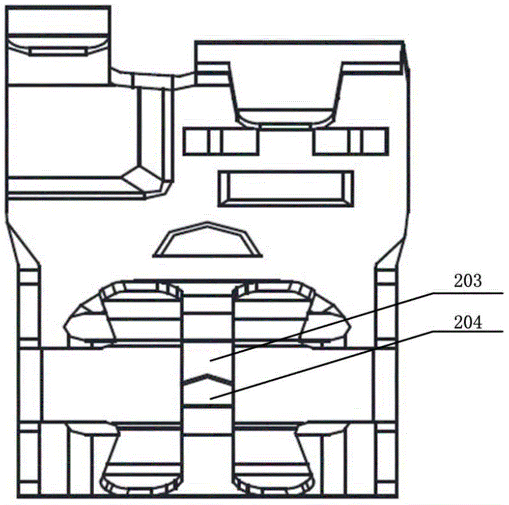 Flag-shaped duckbilled terminal