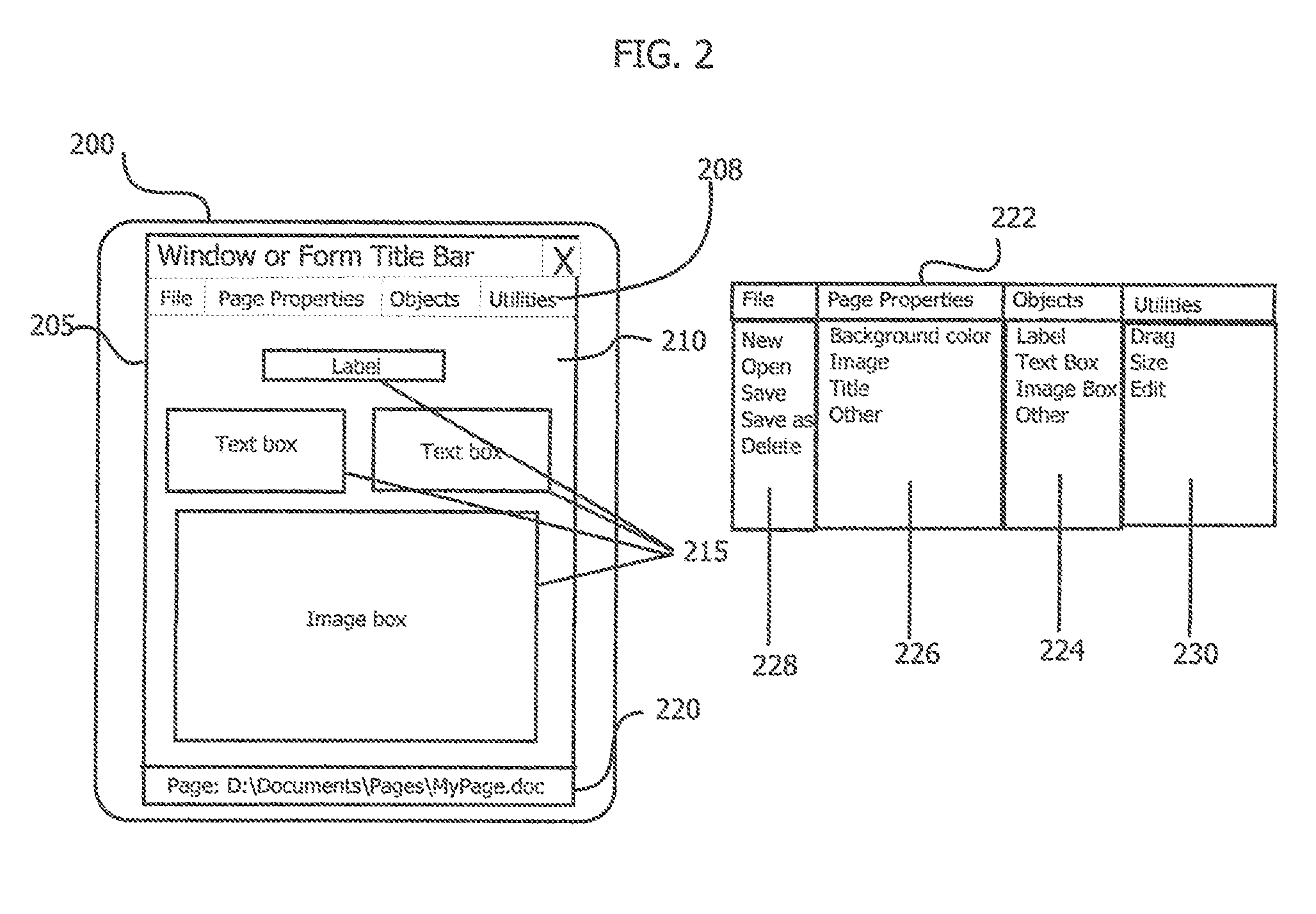 GUI document management system