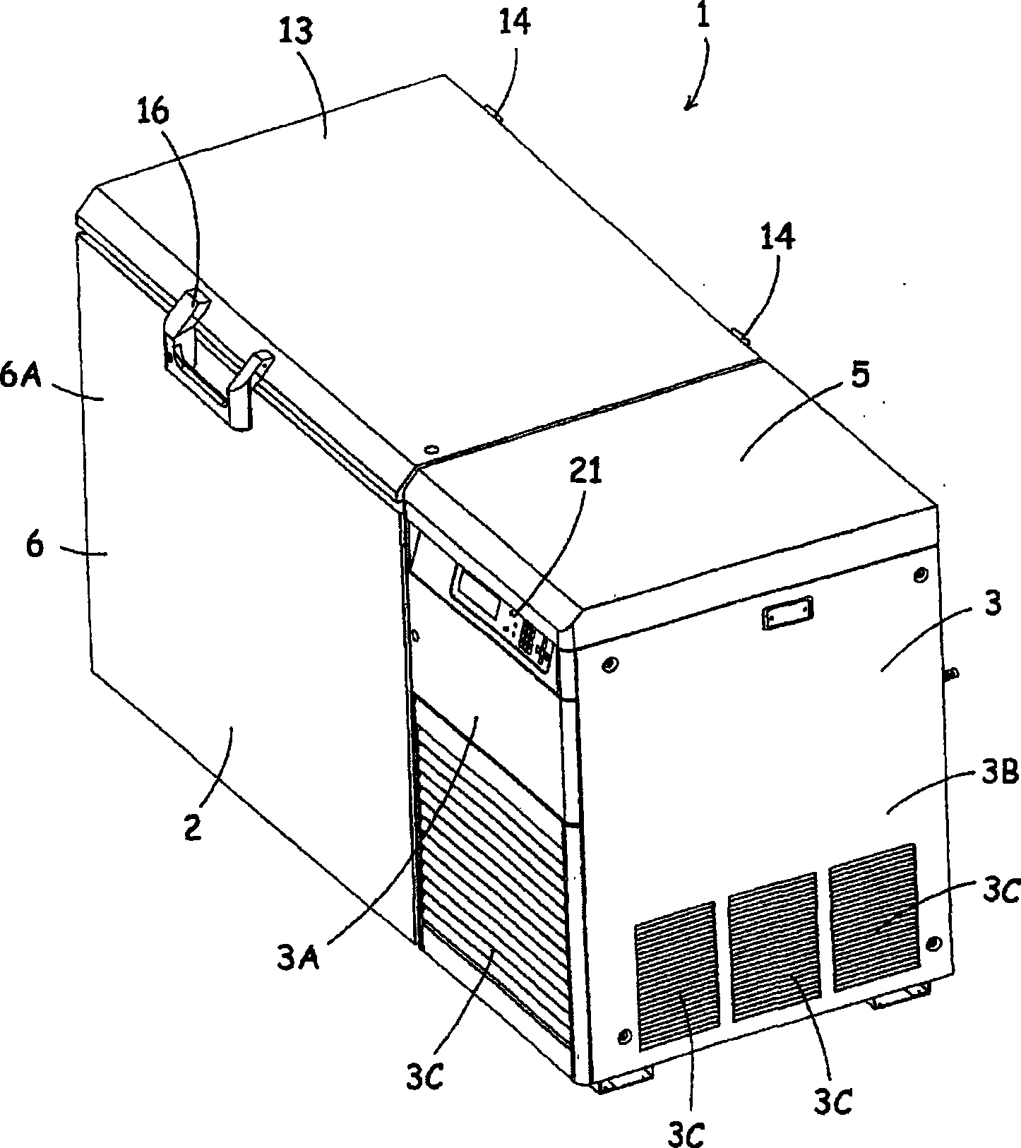 Freezing device