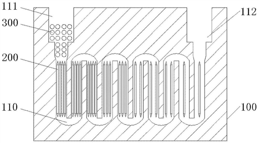 Density-distributed micro-chromatographic column chip and its manufacturing method