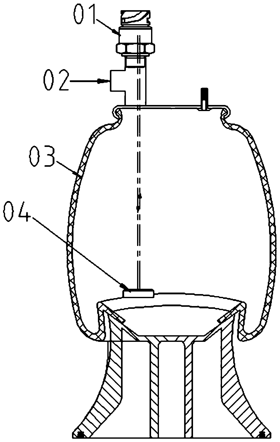 Vehicle height sensor based on ultrasonic range finding in airbag