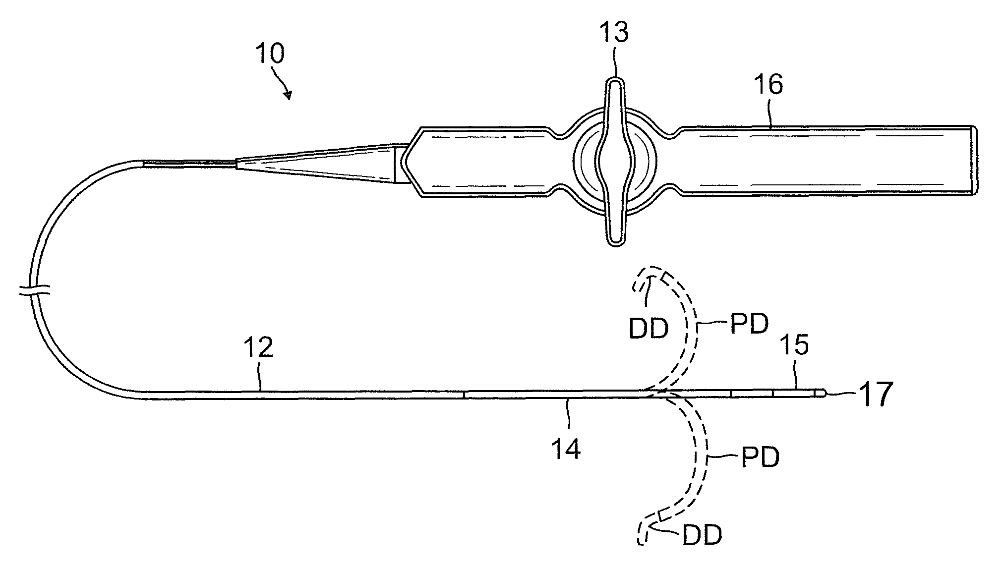 Catheter for treatment of atrial flutter having single action dual deflection mechanism