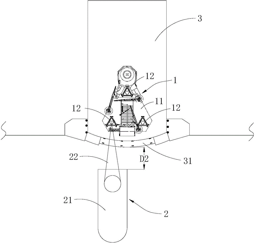 Self-elevating platform pile leg mounting method