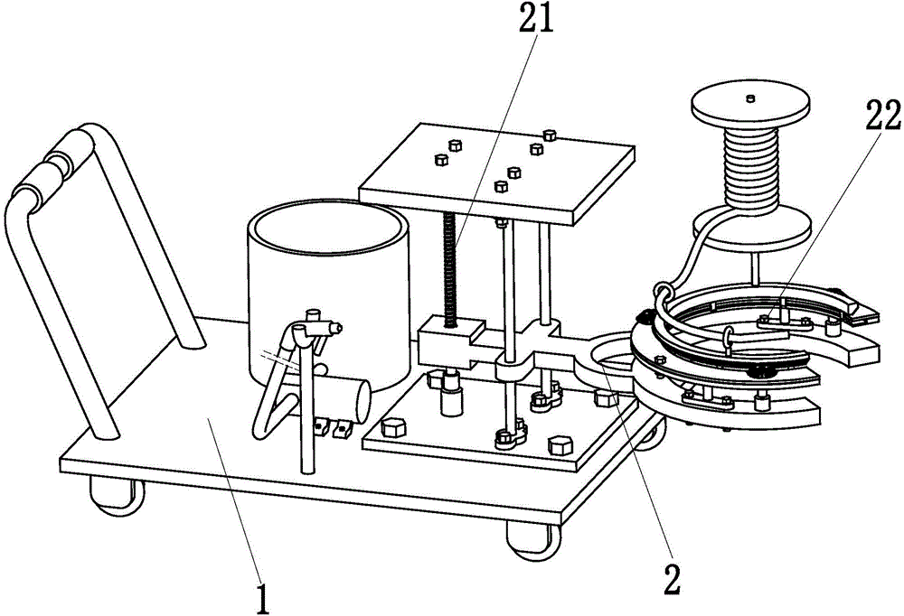 Spraying and binding machine