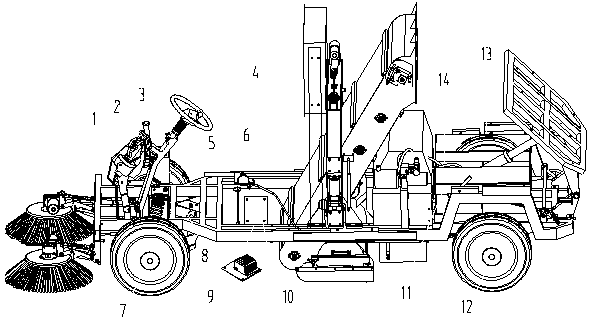 Electronic differential steering system of electric sweeper