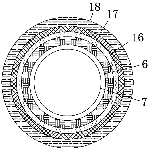 Temperature sensing optical fiber type power cable joint structure adopting guide cover