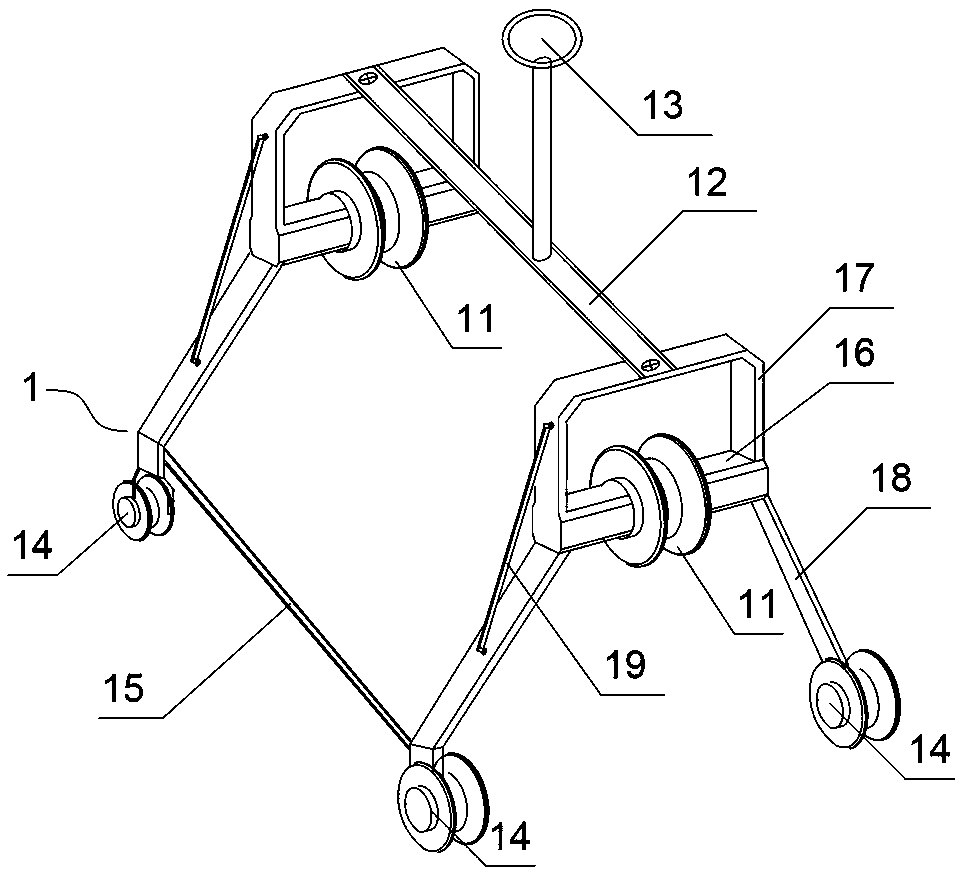 Power distribution overhead line grounding wire mounted robot and operating method thereof